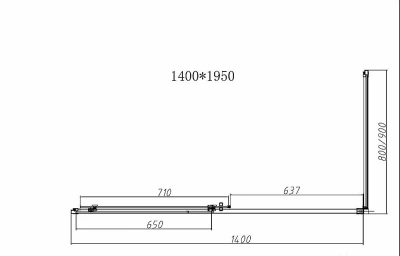 Душевой уголок Vincea Slim-N VSR-4SN9014CLGM 140x90 стекло прозрачное/профиль вороненая сталь