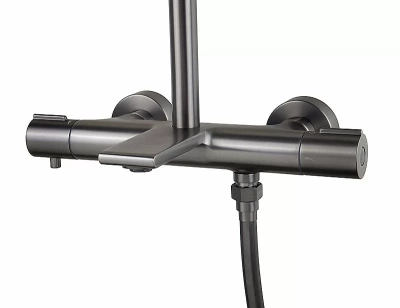 Душевая система Kaiser Serio 05382-15 вороненая сталь