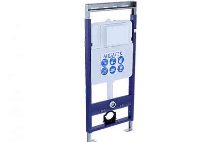 Инсталляция для унитаза Aquatek Easy Fix INS-0000010 с кнопкой KDI-0000027 никель
