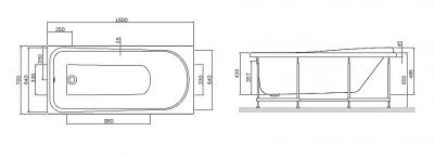 Ванна акриловая AM.PM Like W80A-150-070W-A 150х70