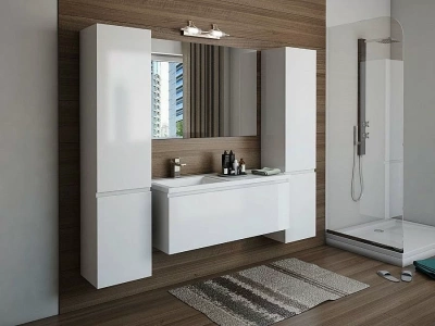 Тумба с раковиной Эстет Dallas Luxe 120 подвесная 1 длинный ящик, белая