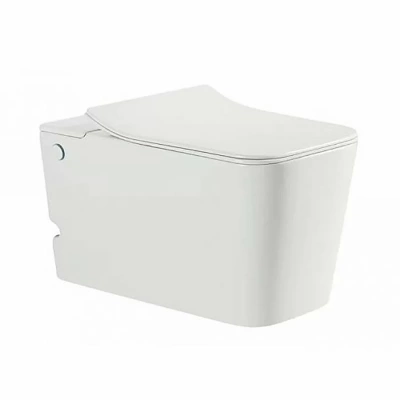 Унитаз подвесной SantiLine Selin SL-5032 безободковый, с крышкой микролифт, белый