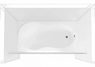 Карниз для ванны Aquanet 190 хром