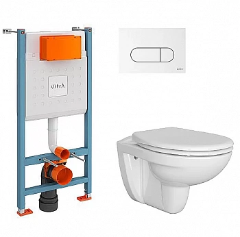 Унитаз подвесной VitrA Normus 9773B003-7207 белый, с инсталляцией, с крышкой микролифт
