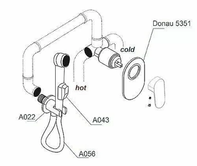Гигиенический душ WasserKRAFT Donau A11056