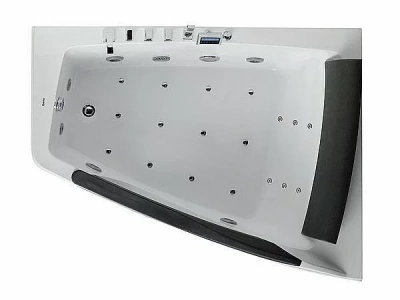 Ванна акриловая Gemy Glass Panel G9056 K 170х130 белая с гидромассажем