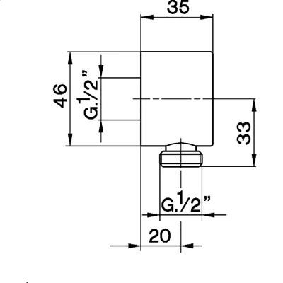 Подключение для душевого шланга Cisal Shower DS01730021