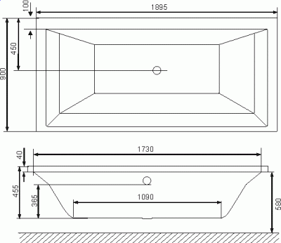 Ванна акриловая Excellent Crown Grand WAEX.CRG19WH 190х90 белая