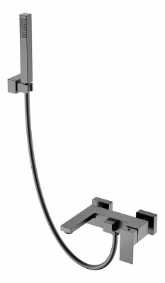 Смеситель для ванны Boheme QUBIC Matt Gun Metal 473-GM антрацит