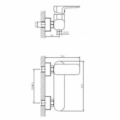 Смеситель для душа Koller Pool Trend TR0400 хром