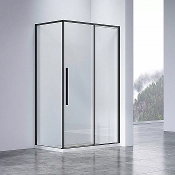 Душевой уголок Vincea SLIM-N VSR-4SN9011CLB 110x90 черный/прозрачный