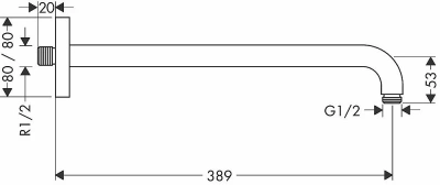 Держатель верхнего душа Hansgrohe E 27446000