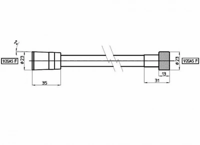 Душевой шланг Bossini Cromolux A00167C.030.1 хром