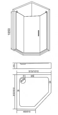 Душевой уголок Good Door PANDORA PNT-90-C-CH 90x90