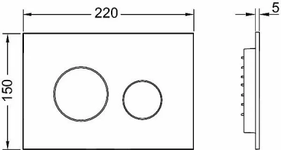 Кнопка для инсталляции TECE Loop 9240921 хром