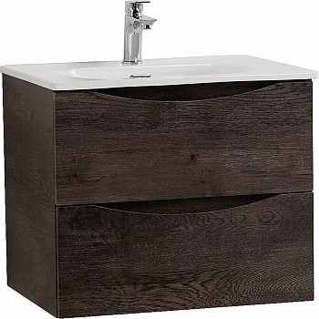 Тумба с раковиной BelBagno MARINO-CER-N-700-2C-SO-RNG-P Rovere Nature Grigio