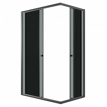 Душевой уголок Niagara Eco NG-1018-14QT 100х80 профиль черный/стекло тонированное