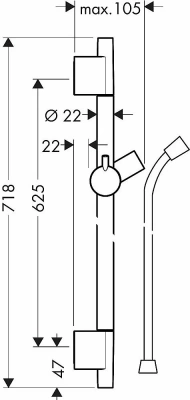 Душевая штанга Hansgrohe Unica S Puro 28632700