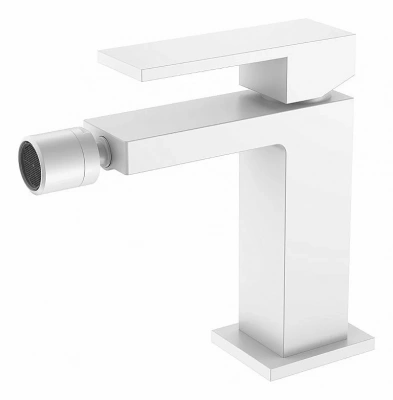 Смеситель для биде Boheme QUBIC Matt White 476-MW белый матовый