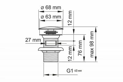 Донный клапан CREAVIT SF031