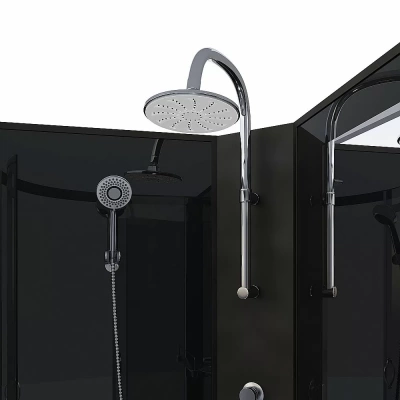 Душевая кабина Niagara Classic 330844QBKT 100x80 стекло матовое/профиль серебро