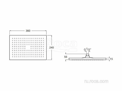 Верхний душ Roca Rainsense 5B3050C00