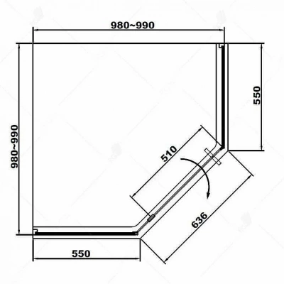 Душевой уголок RGW Stilvoll SV-81G 100x100 32328100-16 стекло прозрачное/профиль золото