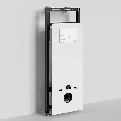 Инсталляция для унитаза WasserKraft Salm 27TLT.010.ME.WH.WM04 с белой матовой кнопкой