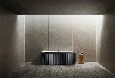 Ванна Abber Leipzig 170x80 AM9916BW черно-белая матовая