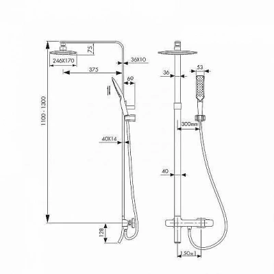 Душевая система Kaiser Zinger 35282 хром