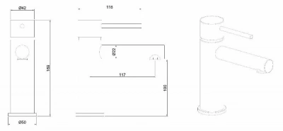 Смеситель для раковины Allen Brau Glority Kerox 5.51001.00 Хром