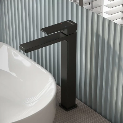 Смеситель для раковины высокий Grossman Style 520.K35.05.210 черный матовый