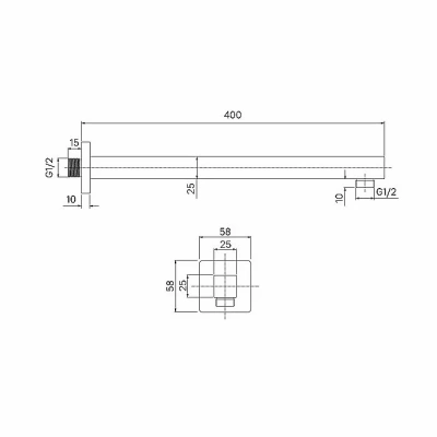 Держатель верхнего душа Iddis Optima Home 40 OPH20BSi61 черный матовый