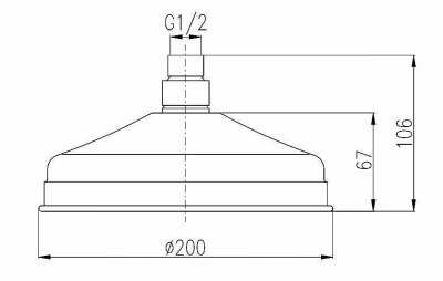 Верхний душ RAV-Slezak PREMIUM CRISTAL LINE KS0020SM бронза