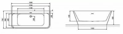 Ванна акриловая Excellent Lila 2.0 WAEX.LIL2.160.WHP 160x73 белая