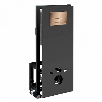 Система инсталляции для унитаза WasserKraft Glan 66TLT.010.ME.BL.RG04 с кнопкой розовое золото
