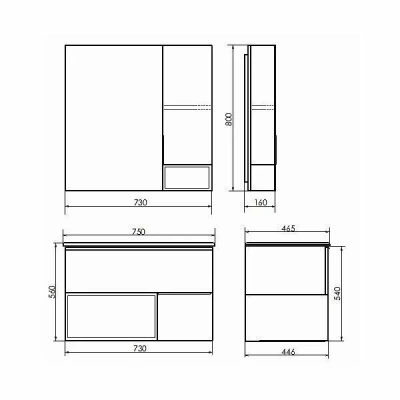 Тумба с раковиной Comforty Франкфурт 00-00011080 75 бетон светлый