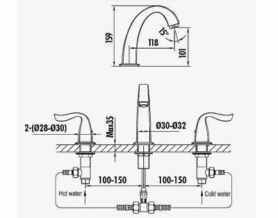 Смеситель для раковины Creavit Giza GZ1503