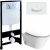 Унитаз Boheme Avva 972-2-MW с инсталяцией и кнопкой 665-W белый матовый/белый, безободковый, с функцией биде