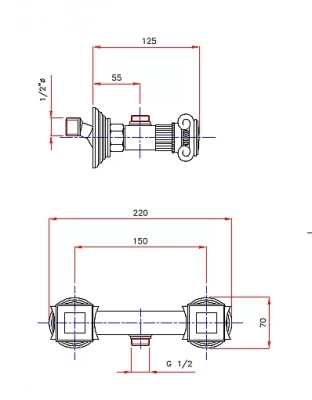 Смеситель для душа Cezares OLIMP-DS-02-Sw бронза