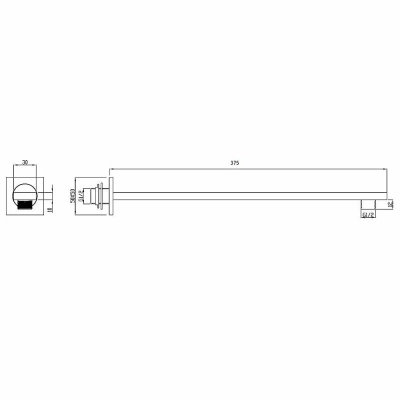 Держатель верхнего душа RGW Shower Panels SP-122B 21140422-04 черный