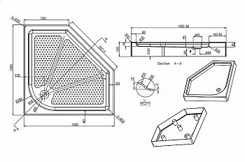 Душевой поддон Azario P310 100х100