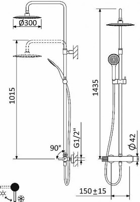 Душевая система Cezares LEAF-CDA-30-L-01 хром