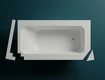 Ванна Salini Orlanda VASTA S-Sense Sapirit 190х100 белая/внутри светлые оттенки RAL матовая