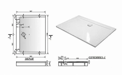 Душевой поддон Эстет Каппа 90x120 белый