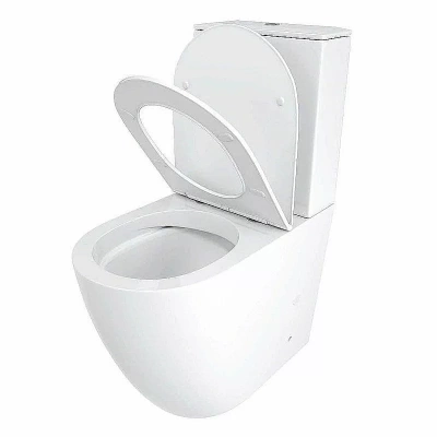 Унитаз напольный CeruttiSpa BELLA CT8709 безободковый, с бачком, с крышкой микролифт