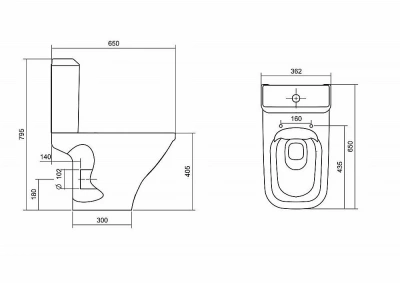 Унитаз-компакт Santek Лайн 1WH501573 безободковый, с бачком, с крышкой микролифт
