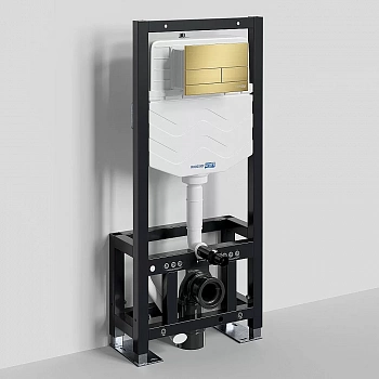 Инсталляция для унитаза WasserKraft Dill 61TLT.010.ME.MG04 с кнопкой матовое золото