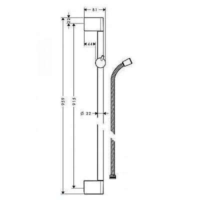 Душевая штанга Hansgrohe Crometta 27614000