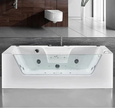 Ванна акриловая CeruttiSpa 9957 180x85 с гидромассажем белая